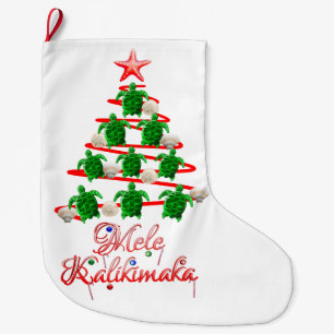 Mele Kalikimaka Sea Turtles Stor Julstrumpa