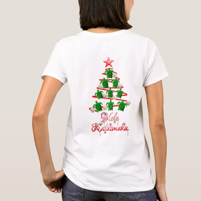 Mele Kalikimaka Sea Turtles T-shirt (Baksida)