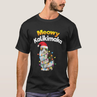 Mele Kalikimaka Shirt Hawaiian God jul Cat T Shirt
