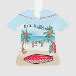 Mele Kalikimaka Surfa Board Ornament