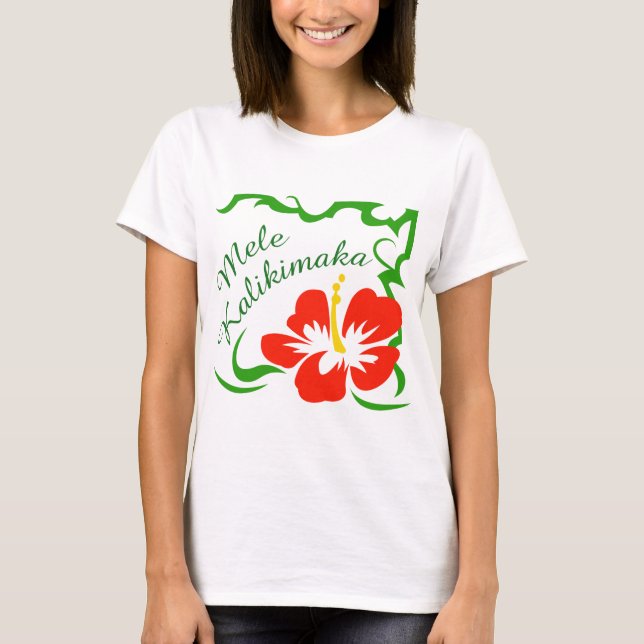 Mele Kalikimaka T Shirt (Framsida)
