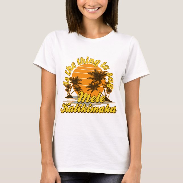 Mele Kalikimaka T-shirt (Framsida)