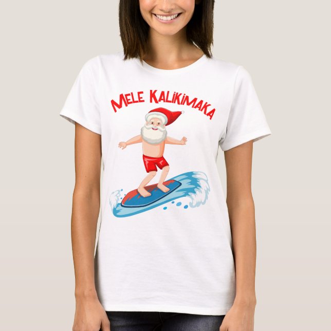 Mele Kalikimaka T Shirt (Framsida)