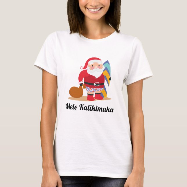 Mele Kalikimaka T Shirt (Framsida)