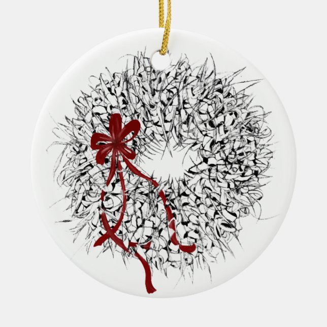 Mele Kalikimaka Ti Leaf Wreath Ornament (Framsidan)