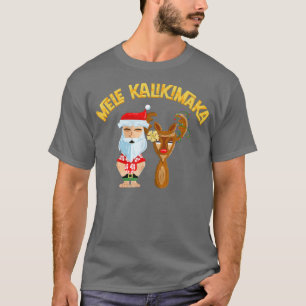 Mele Kalikimaka Tiki Helgdag jultomten och R T Shirt