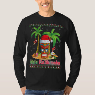 Mele Kalikimaka Tiki Tribe Santa Hawaiian Christma T Shirt
