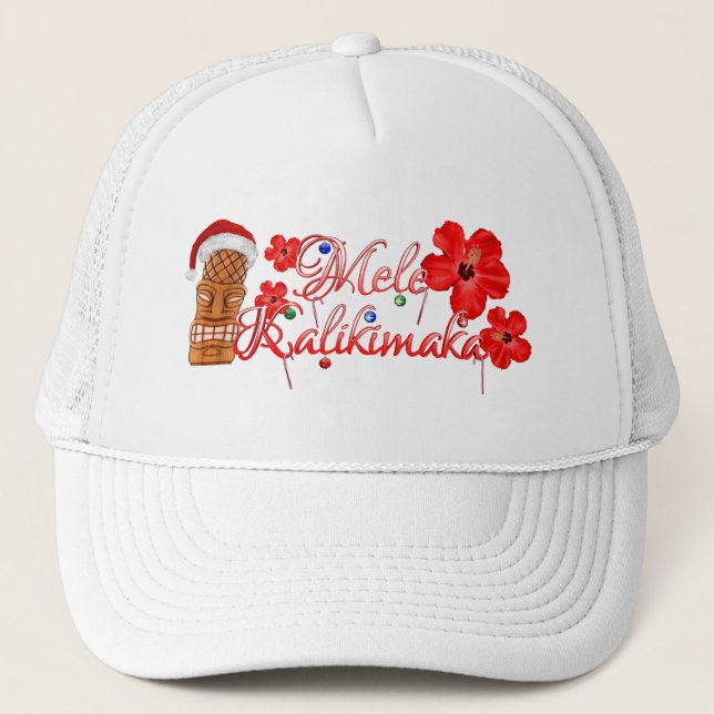 Mele Kalikimaka Tiki Truckerkeps (Framsida)