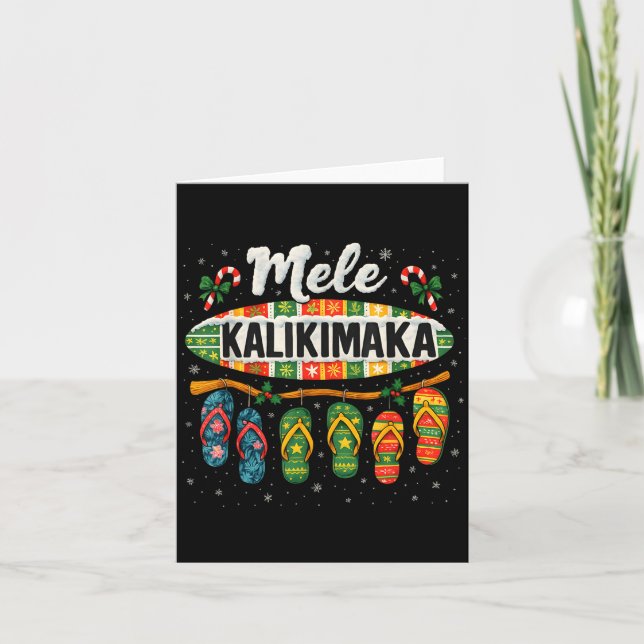Mele Kalikimaka Trocal Christmas Flip Flop  Kort (Framsida)