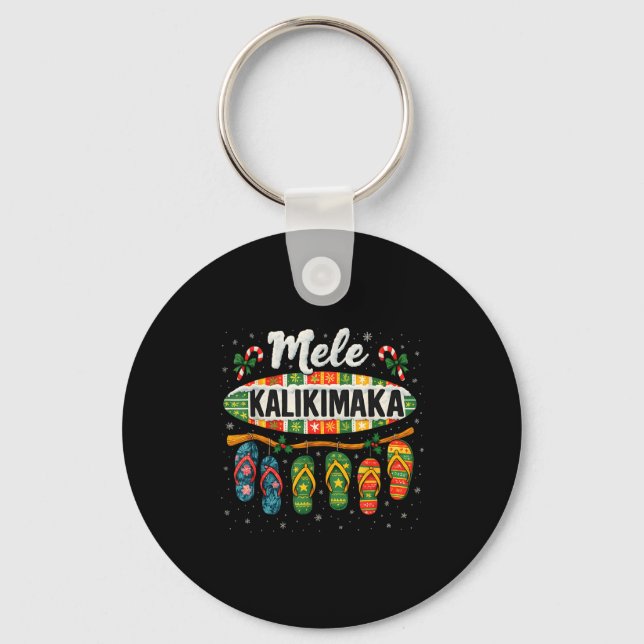 Mele Kalikimaka Trocal Christmas Flip Flop  Nyckelring (Framsida)