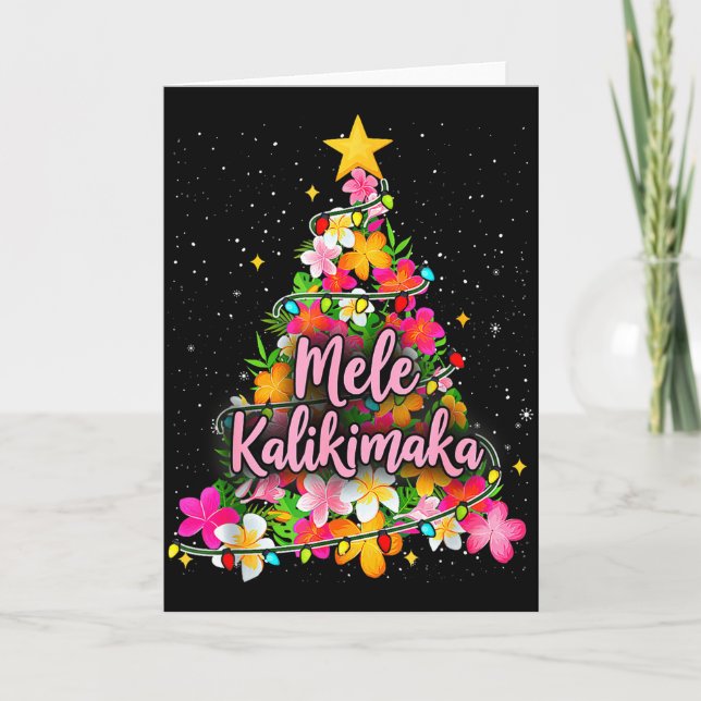 Mele Kalikimaka Trocal Christmas Hawaiian Xmas  Kort (Framsida)