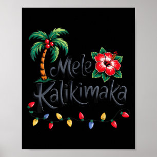Mele Kalikimaka Trocal Julhawaii Jul Xmas Familj Poster