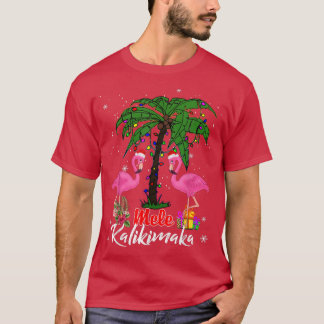 Mele Kalikimaka Tropical Hawaiian Christmas Flamin T Shirt