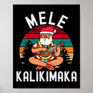 Mele Kalikimaka Tropical Hawaiian God jul Poster