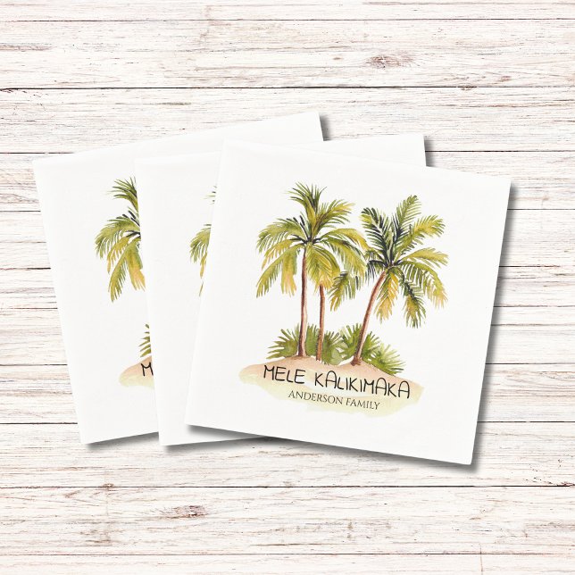 Mele Kalikimaka Tropical Hawaiian jul Pappersservett (Skapare uppladdad)