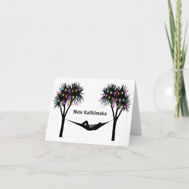 Mele Kalikimaka Tropical jul Helgkort (Framsida)