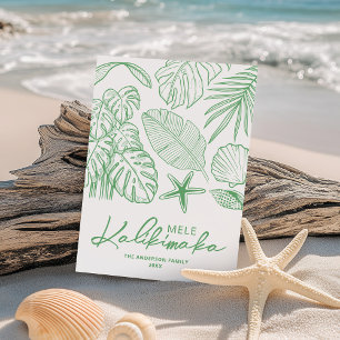 Mele Kalikimaka Tropical jul Julkort