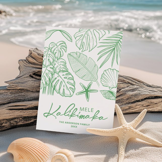 Mele Kalikimaka Tropical jul Julkort (Skapare uppladdad)