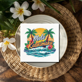 Mele Kalikimaka Tropical jul Pappersservett