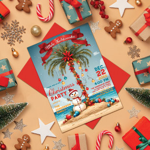 Mele Kalikimaka Tropical jul Party Inbjudningar