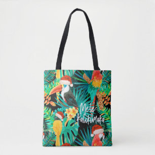 Mele Kalikimaka Tropical Jungle Birds Beach Tygkasse