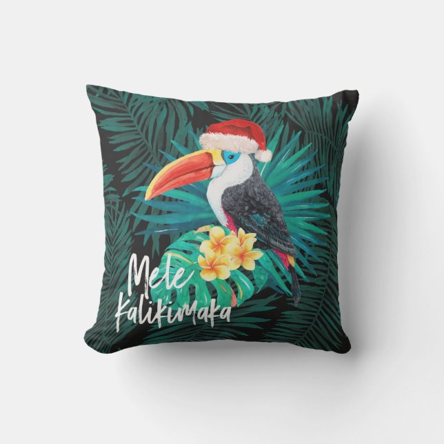 Mele Kalikimaka Tropical Jungle Birds Handflatan Kudde (Framsida)