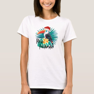 Mele Kalikimaka Tropical Jungle Birds T Shirt