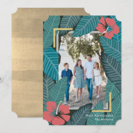 Mele Kalikimaka Tropical Jungle Photo Helgdag Card Inbjudningar