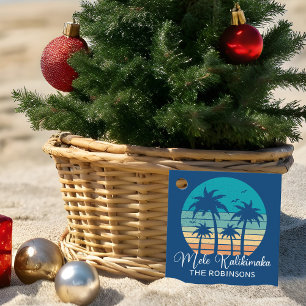 Mele Kalikimaka Tropical Sunset jul Party Gåvor Etiketter