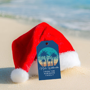Mele Kalikimaka Tropical Sunset jul Party Presentetikett