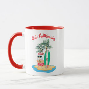 Mele Kalikimaka Tropical Surfing Santa jul Mugg
