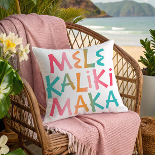 Mele Kalikimaka Tropical Typography jul Kudde