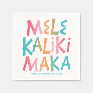 Mele Kalikimaka Tropical Typography jul Pappersservett