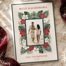 Mele Kalikimaka Tropisk Blommig Foto