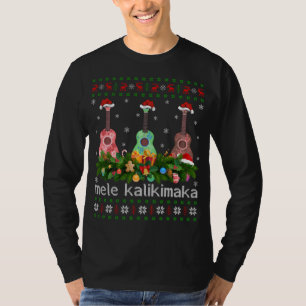 Mele Kalikimaka Ukulele Guitar Gift Ugly Ukulele C T Shirt