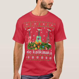 Mele Kalikimaka Ukulele Guitar Ugly Ukulele Kristu T Shirt
