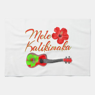 Mele Kalikimaka Ukulele Kökshandduk