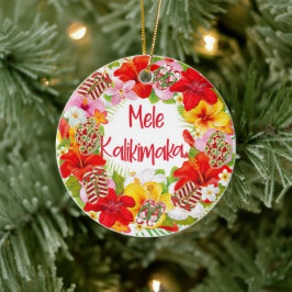 Mele Kalikimaka Wandan Round Ornament