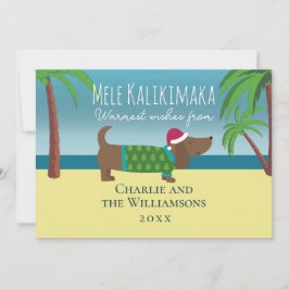 Mele Kalikimaka Weiner Flat jul Julkort
