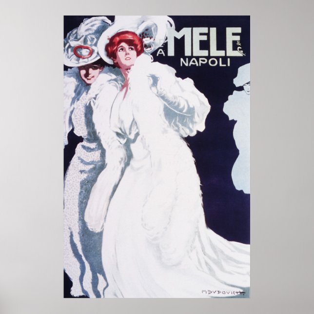 Mele Napoli Art nouveau Poster (Framsidan)