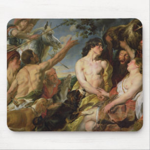 Meleager och Atalanta (olja på kanfas) Musmatta