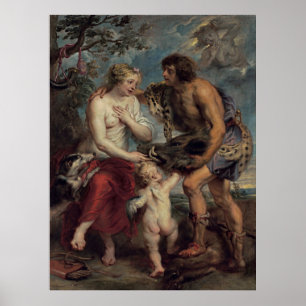 Meleager och Atalante Poster