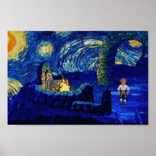 Melee Starry Night TShirts Gadgets Ansikte Masks Poster