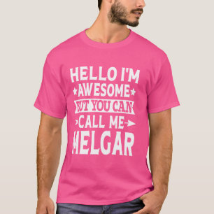 Melgar Surname Kalla mig Melgar Family Team Eftern T Shirt