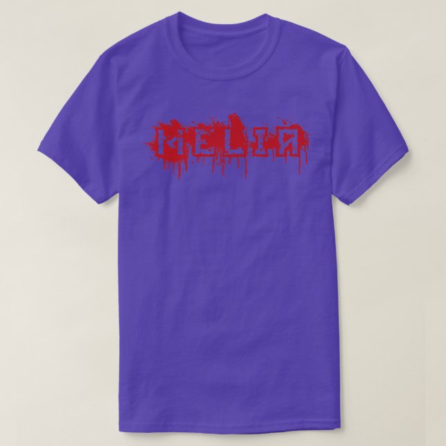 Melia  First Name Halloween Costume Personalized  T Shirt (Design framsida)