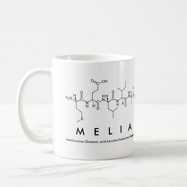 Melia peptide namn mugg (Vänster)