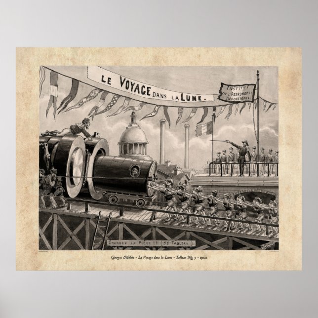Méliès Le Voyage dans la Lune Tableau 5 Poster (Framsidan)