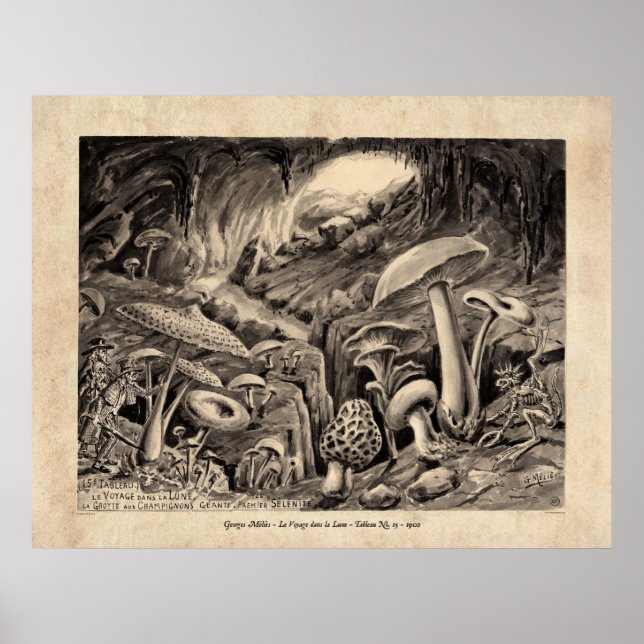 Méliès Voyage dans la Lune Tableau 15 Poster (Framsidan)