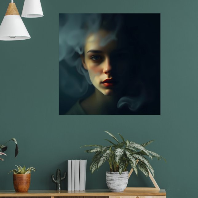 “Melinoës dimma” – En Spektral Porträtt Poster (Vardagsrum 1)
