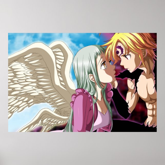 Meliodas och Elizabeth Poster (Framsidan)